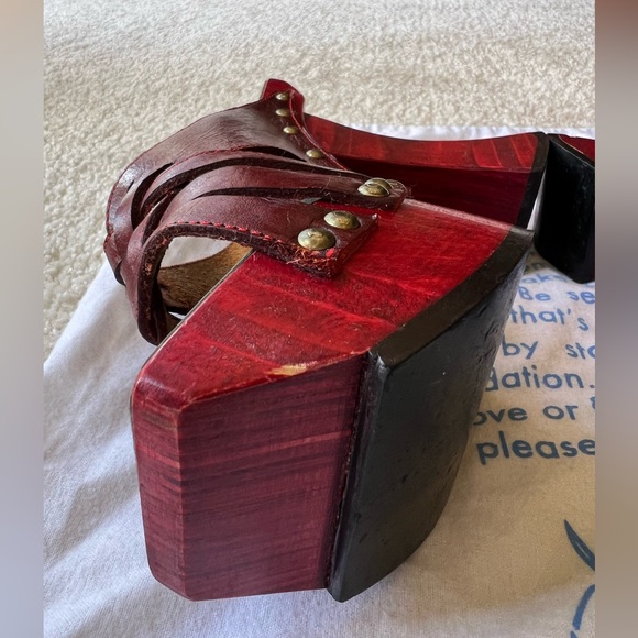 Fluevog RARE Vintage Platform Hi Joan Red--size 9 - Picture 7 of 10